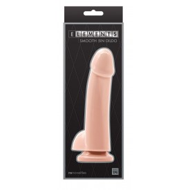 Телесный гладкий фаллоимитатор на присоске с мошонкой Smooth 5 Inch Dildo - 17 см.